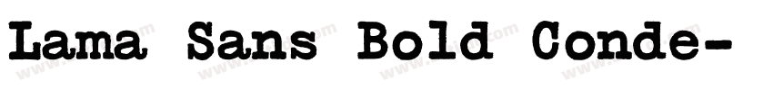 Lama Sans Bold Conde字体转换